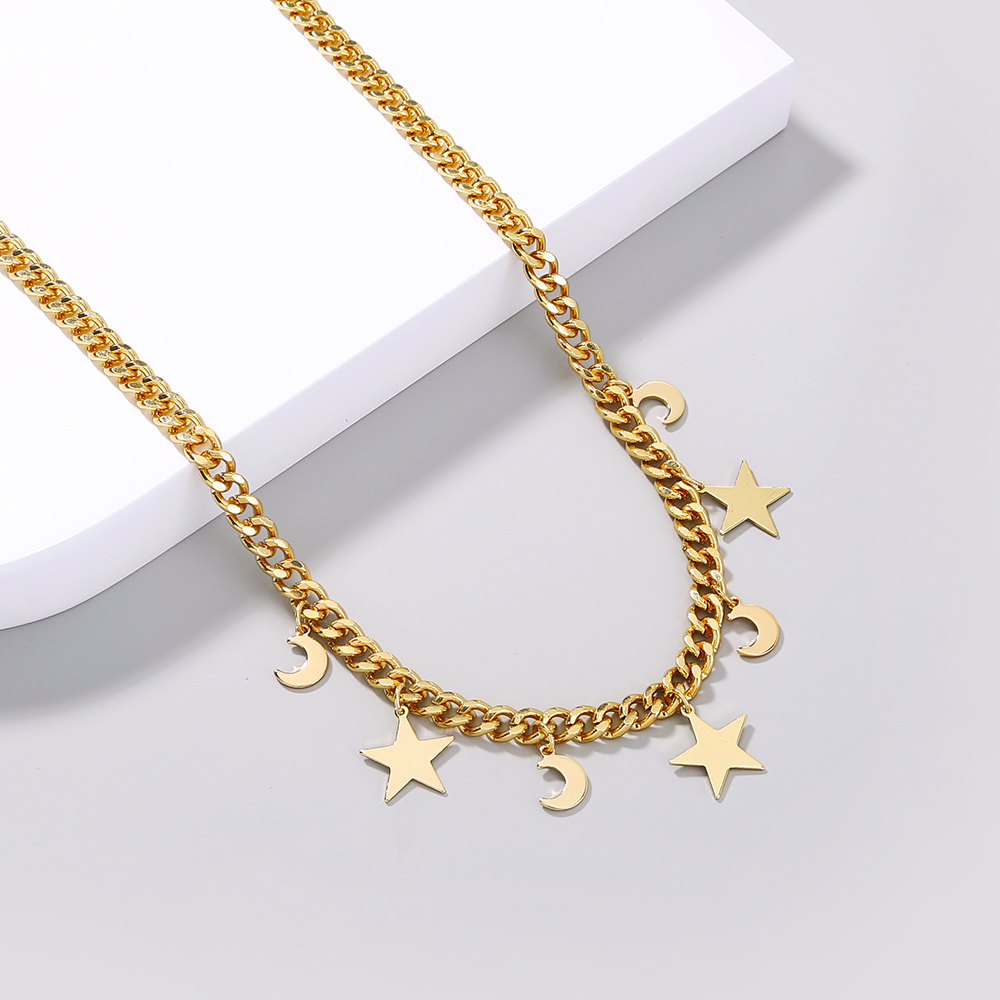 Fashion Geometric Star Copper Plating Zircon Layered Necklaces 1 Piece display picture 19