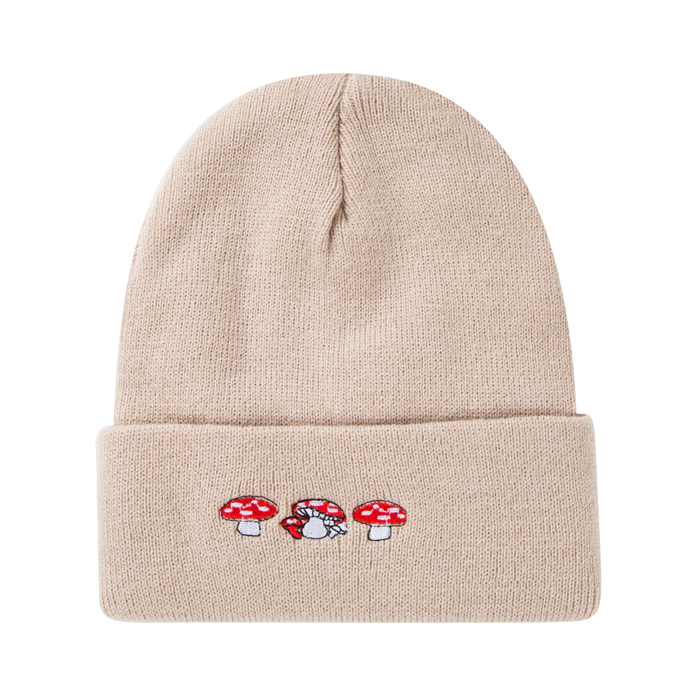 Unisex Simple Style Mushroom Frog Embroidery Crimping Wool Cap display picture 5