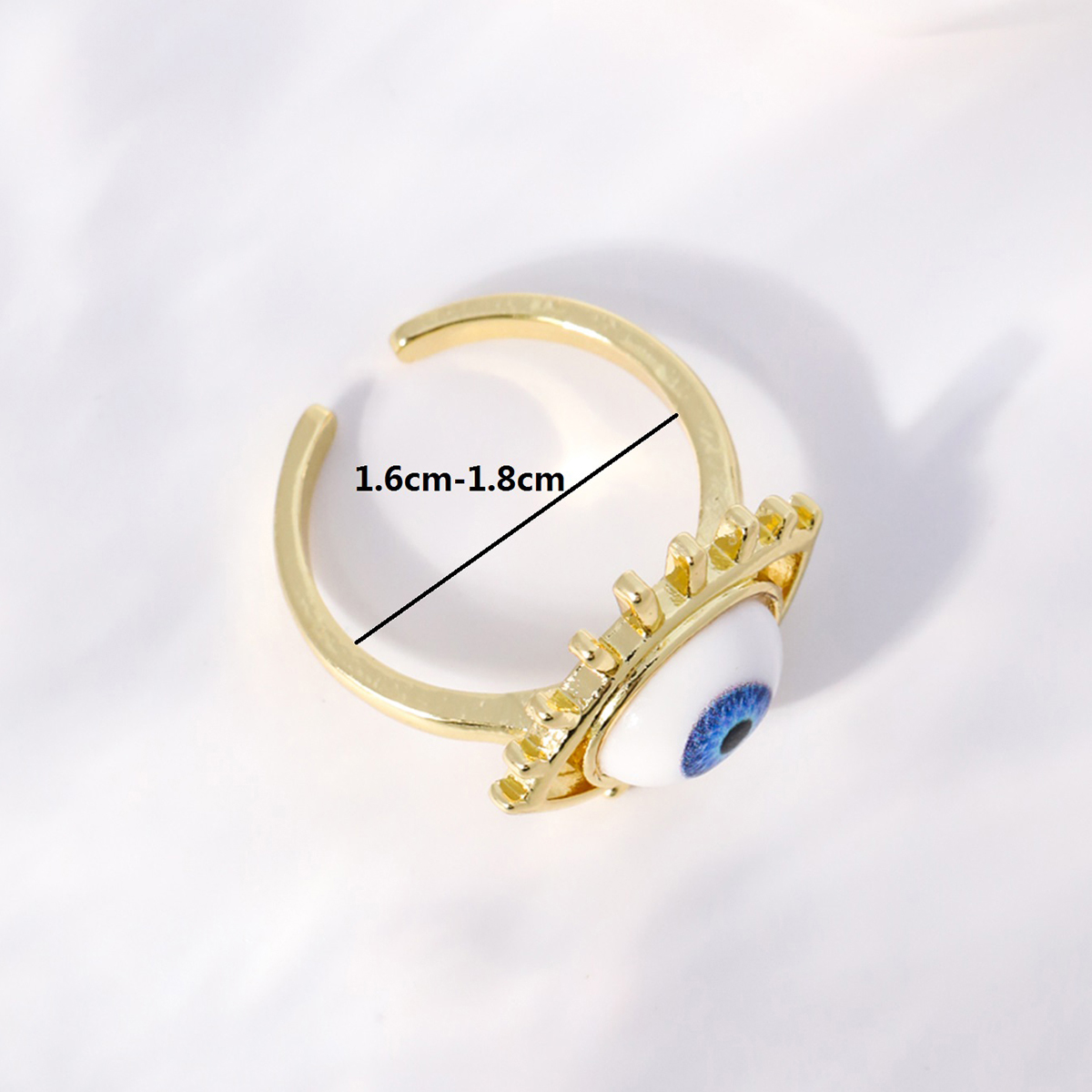 Einfacher Stil Herzform Auge Kupfer Vergoldet Zirkon Offener Ring In Masse display picture 13