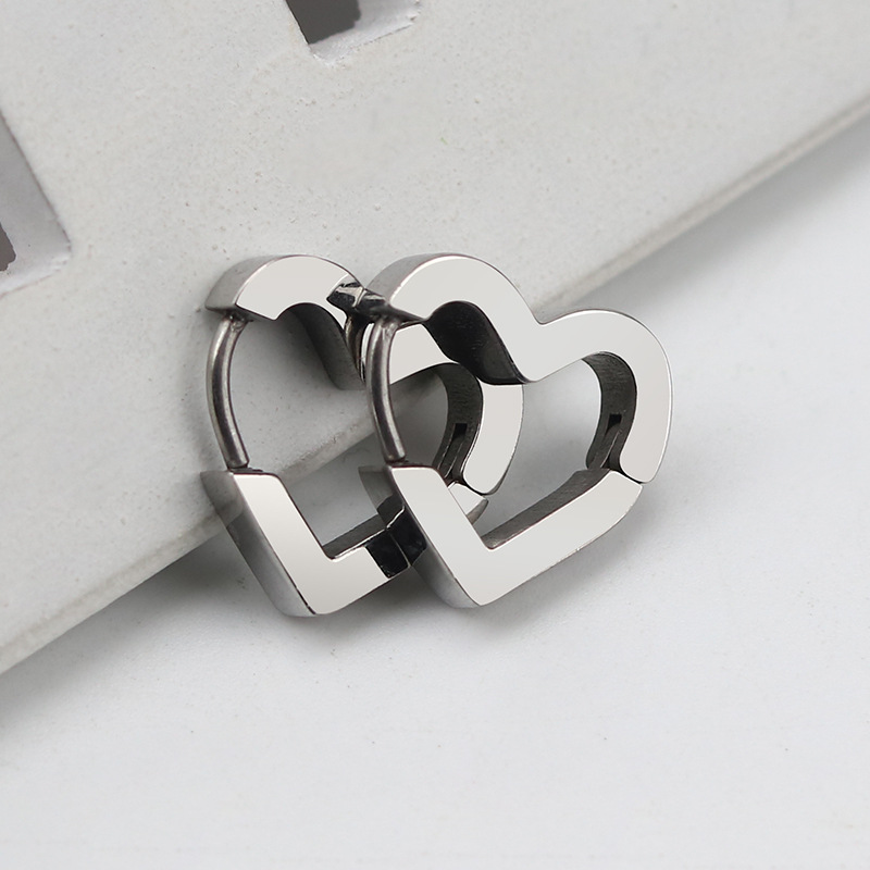Simple Style Triangle Hexagon Titanium Steel Plating Drop Earrings 1 Pair display picture 8