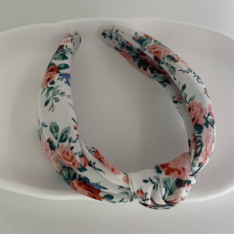 Fashion Flower Cloth Printing Hair Band 1 Piece display picture 1