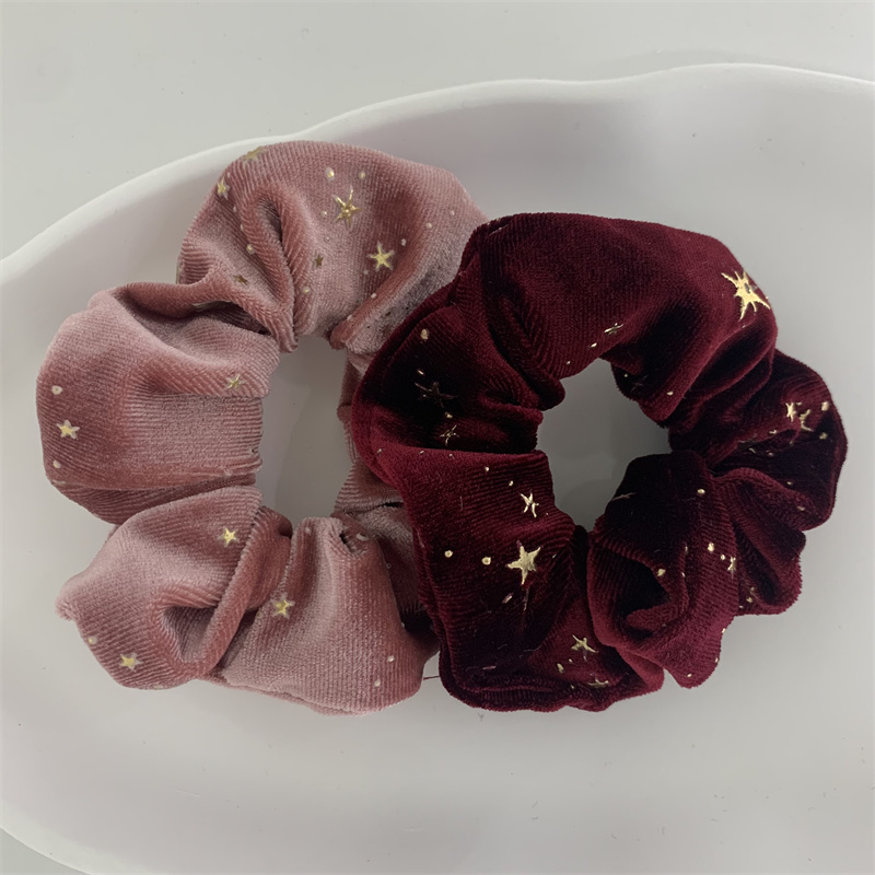 Fashion Solid Color Flannel Alloy Hair Tie 1 Piece display picture 2