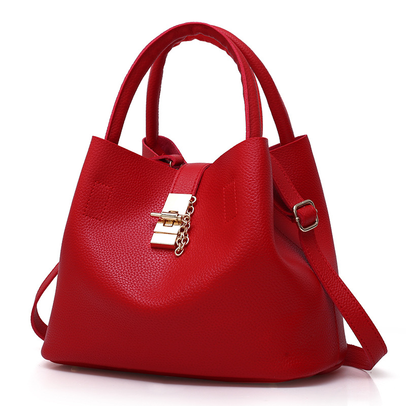 Women's Large Pu Leather Fashion Handbag display picture 2