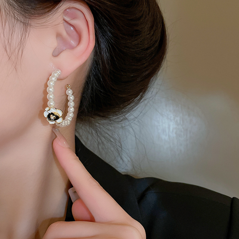 Mode Fleur Alliage Placage Perles Artificielles Femmes Des Boucles D'oreilles 1 Paire display picture 6