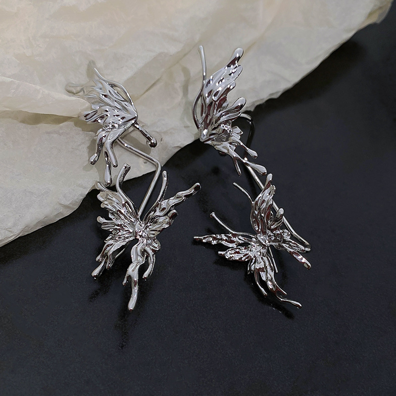 Simple Style Butterfly Alloy Plating Alloy Women's Ear Studs 1 Pair display picture 2