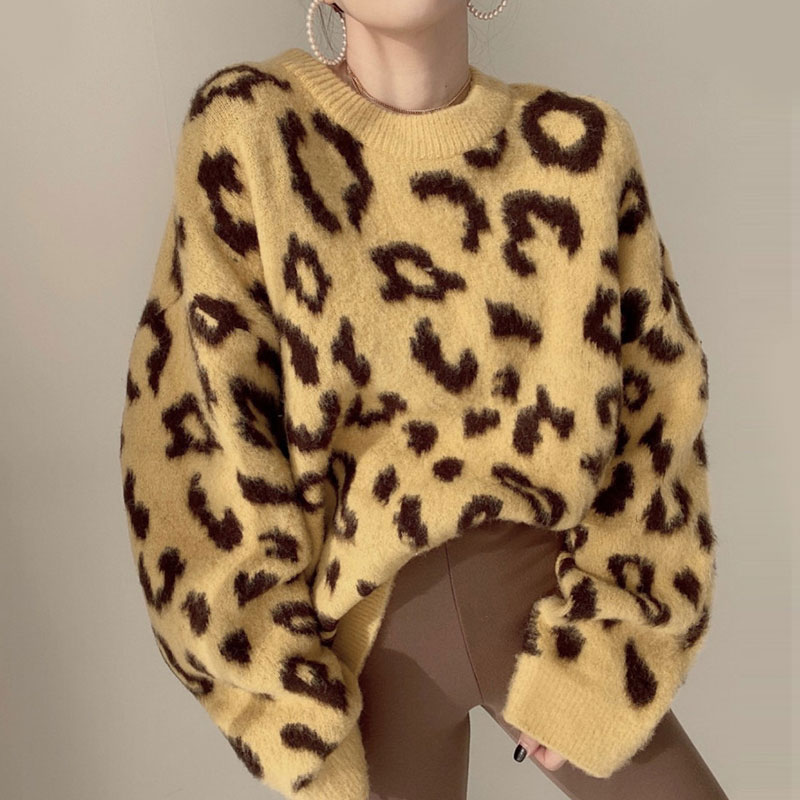 Women's Sweater Long Sleeve Sweaters & Cardigans Fashion Leopard display picture 2