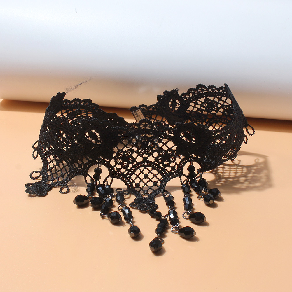Gothic Solid Color Lace Halloween Women's Choker display picture 2