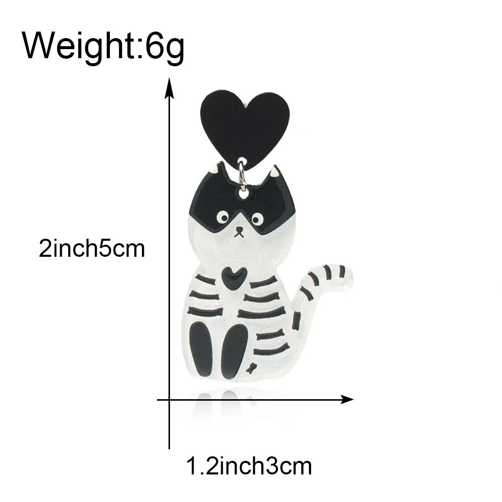 1 Pair Fashion Cat Plastic Drop Earrings display picture 1