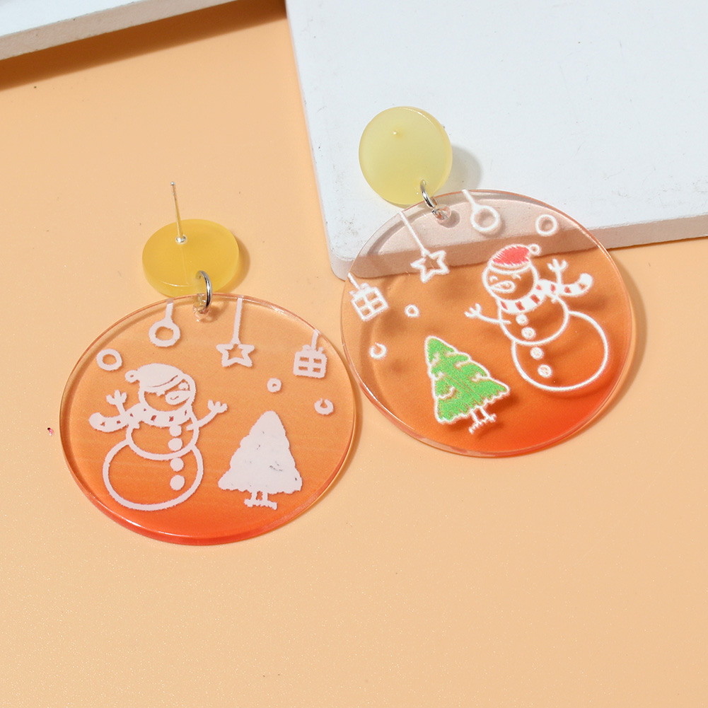 Fashion Christmas Tree Snowman Plastic Women's Drop Earrings 1 Pair display picture 3