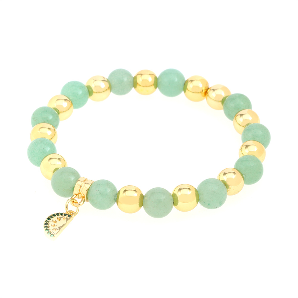 Style Ins Fruit Le Cuivre Perlé Fait Main Incruster Zircon Bracelets 1 Pièce display picture 5