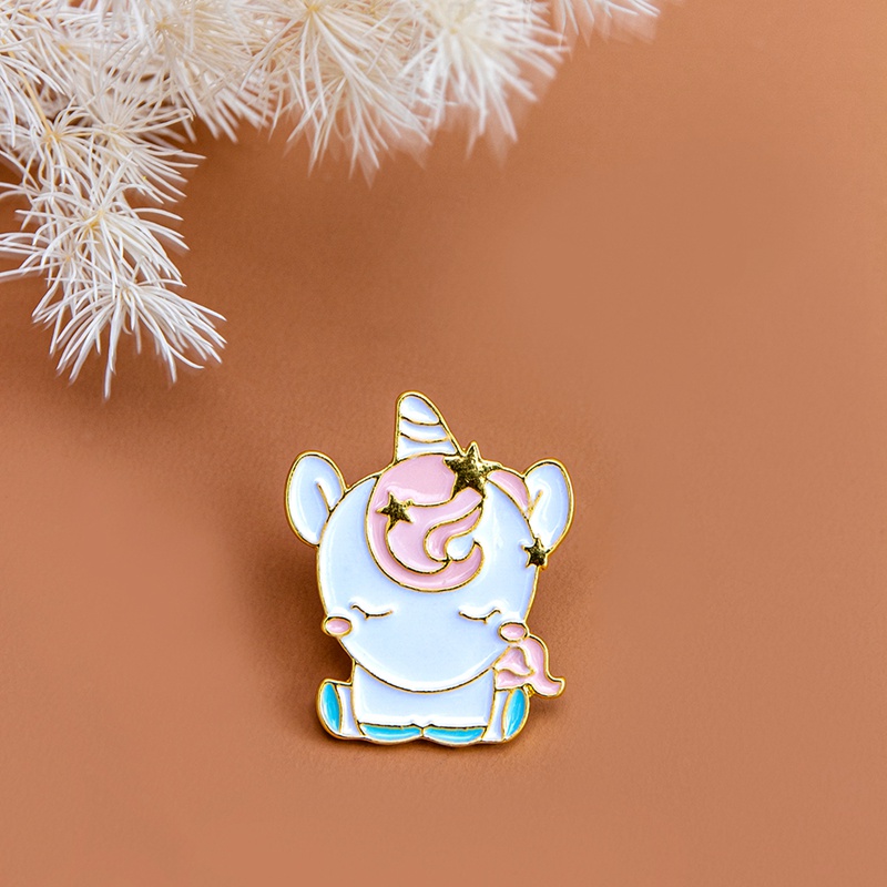 Cartoon Style Unicorn Alloy Women's Brooches display picture 4