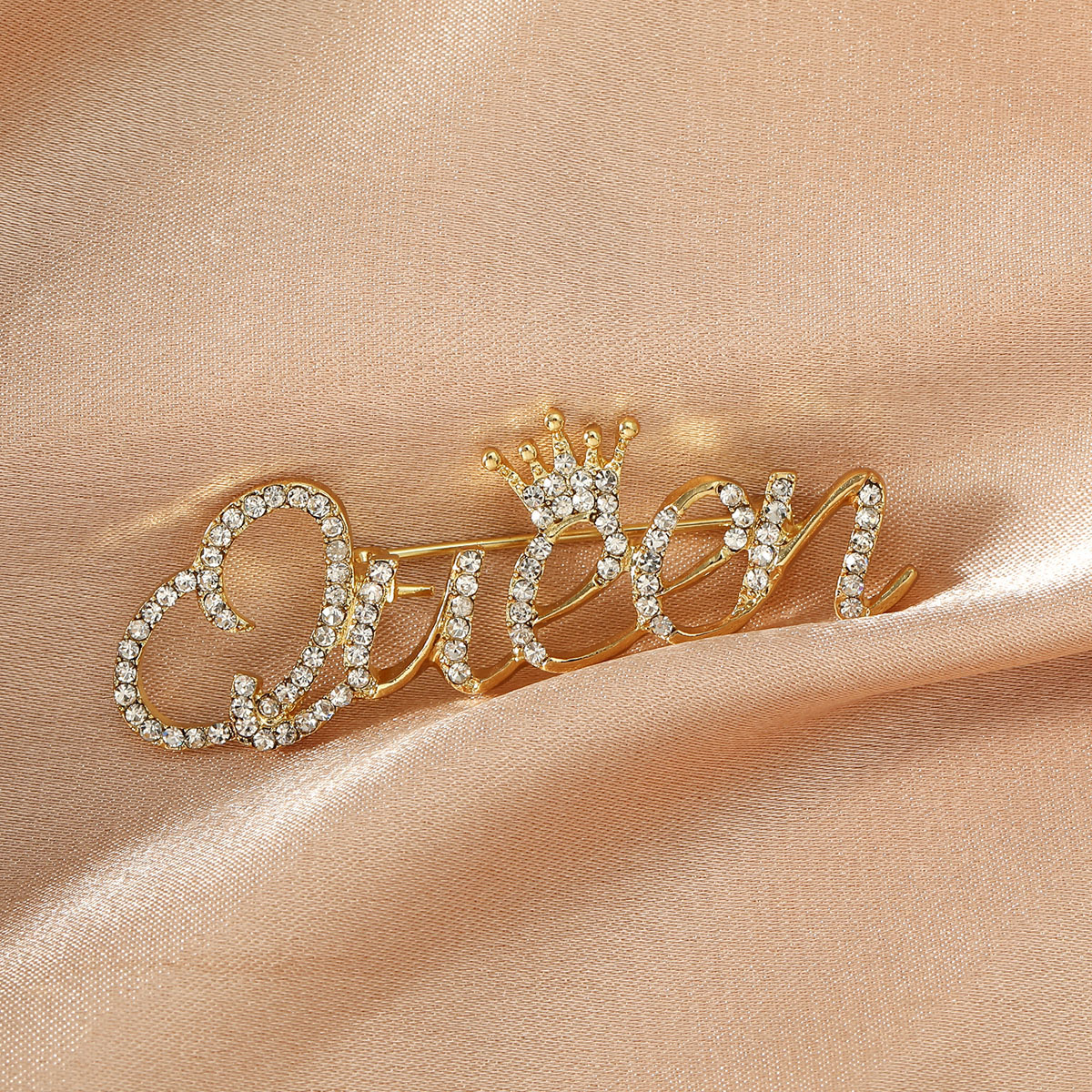 Fashion Crown Alloy Hollow Out Rhinestones Women's Brooches 1 Piece display picture 1