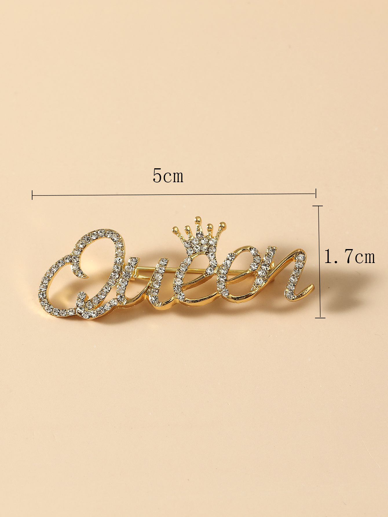 Fashion Crown Alloy Hollow Out Rhinestones Women's Brooches 1 Piece display picture 3