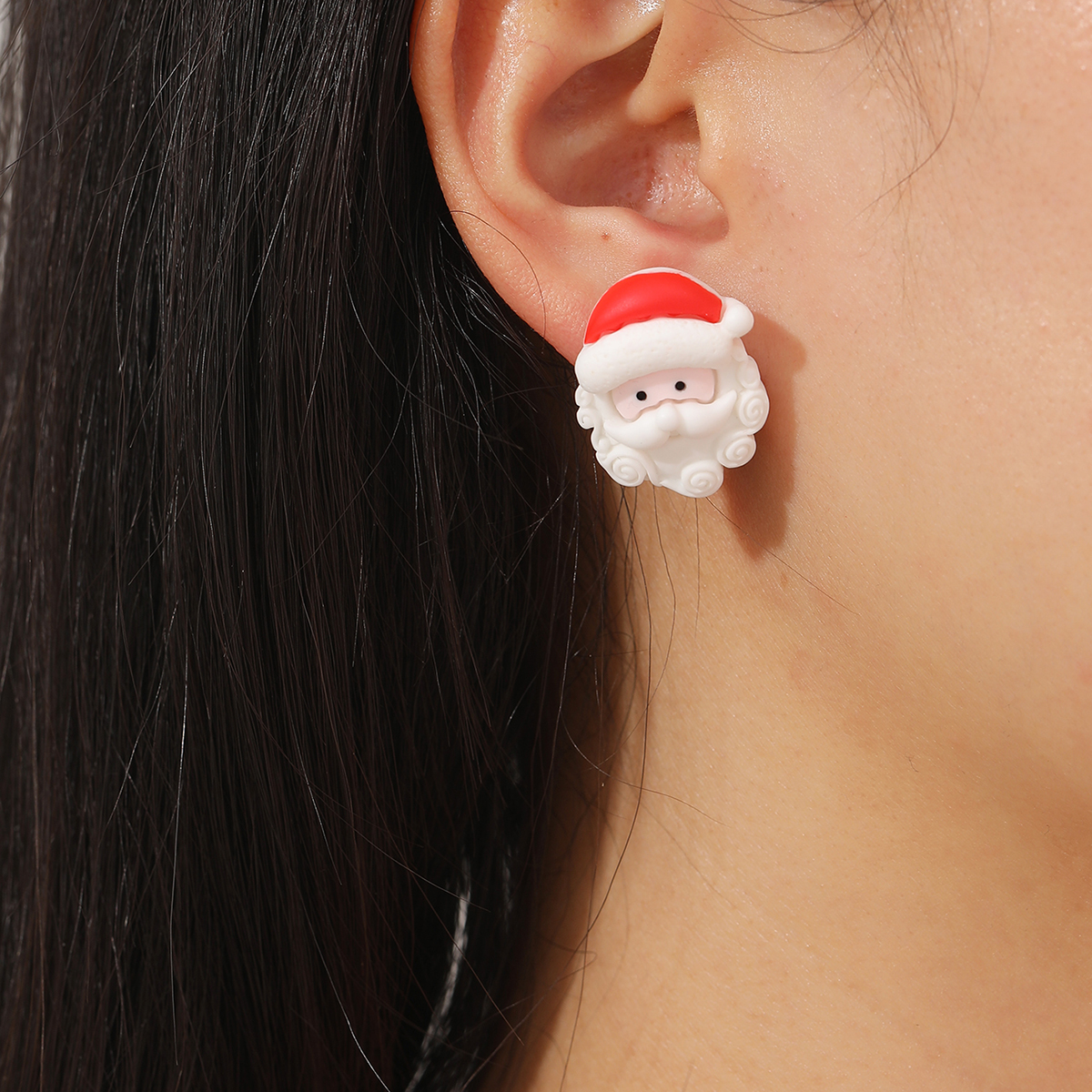 جذاب بابا نويل الراتنجات الاصطناعية امرأة ترصيع الأذن 1 زوج display picture 7