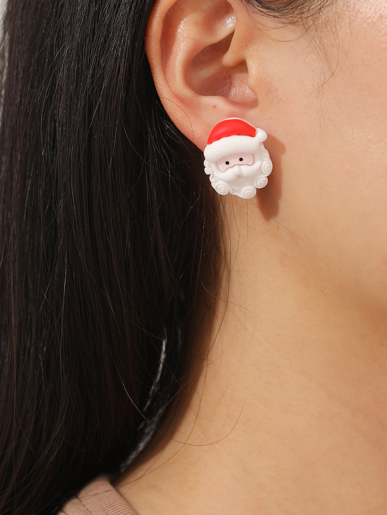 جذاب بابا نويل الراتنجات الاصطناعية امرأة ترصيع الأذن 1 زوج display picture 9