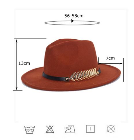 للجنسين موضة اللون الصامد طنف مسطح قبعة فيدورا display picture 5