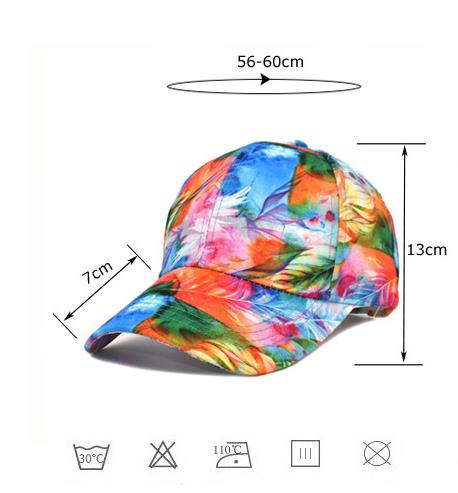 Unisex Fashion Color Block Printing Curved Eaves Baseball Cap display picture 5