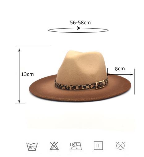 Women's Fashion Gradient Color Metal Button Flat Eaves Fedora Hat display picture 5