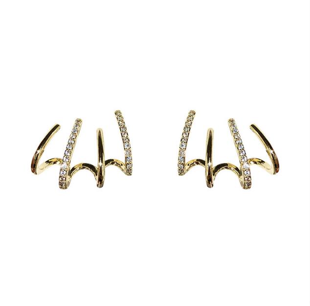 Fashion Geometric Alloy Inlay Artificial Rhinestones Women's Ear Studs 1 Pair display picture 2