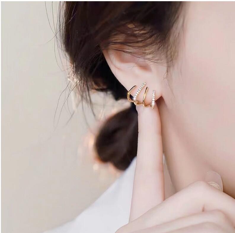 Fashion Geometric Alloy Inlay Artificial Rhinestones Women's Ear Studs 1 Pair display picture 8