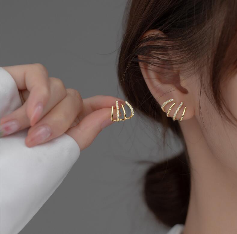 Fashion Geometric Alloy Inlay Artificial Rhinestones Women's Ear Studs 1 Pair display picture 9