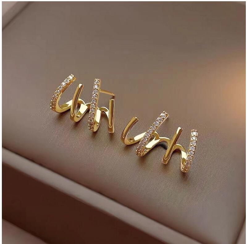 Fashion Geometric Alloy Inlay Artificial Rhinestones Women's Ear Studs 1 Pair display picture 11