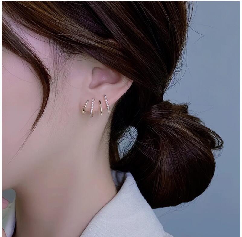 Fashion Geometric Alloy Inlay Artificial Rhinestones Women's Ear Studs 1 Pair display picture 12