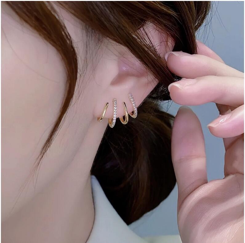 Fashion Geometric Alloy Inlay Artificial Rhinestones Women's Ear Studs 1 Pair display picture 22