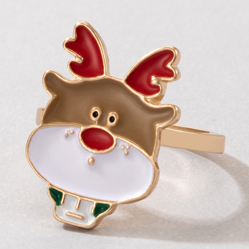 Fashion Santa Claus Elk Alloy Plating Unisex Rings 1 Piece display picture 6