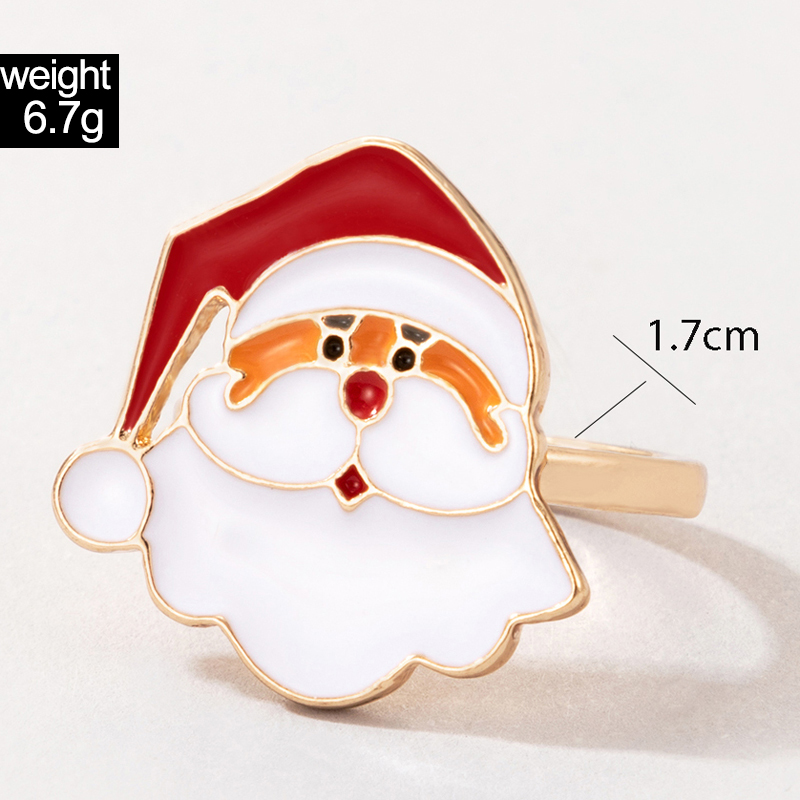 Fashion Santa Claus Elk Alloy Plating Unisex Rings 1 Piece display picture 8