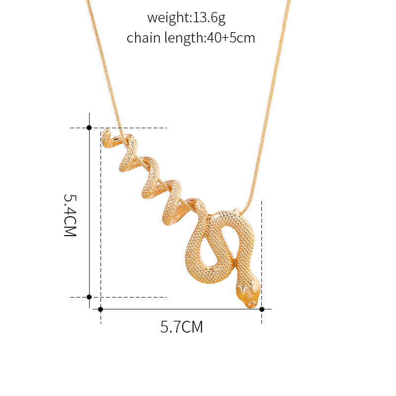Mode Schlange Legierung Frau Halskette 1 Stück display picture 2