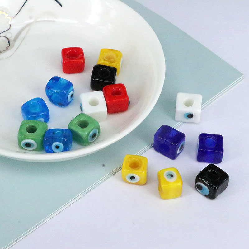 1 Piece 10 * 8mm Glass Square Eye Beads display picture 2