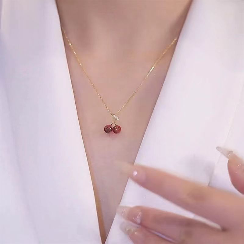 Fashion Cherry Copper Plating Pendant Necklace 1 Piece display picture 2