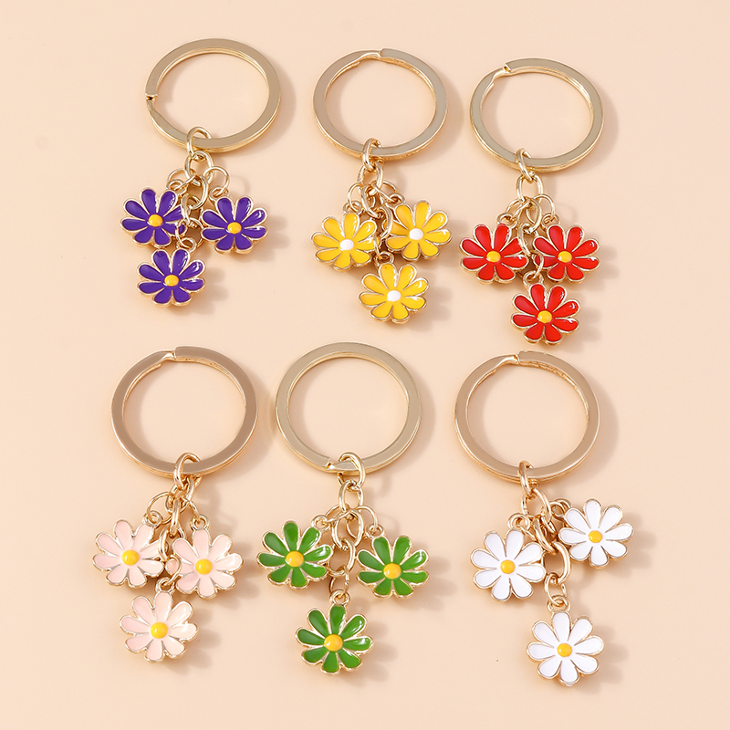 Sweet Daisy Alloy Plating Bag Pendant Keychain 1 Piece display picture 2