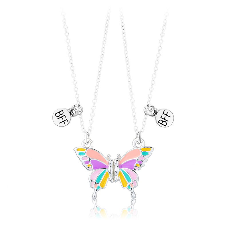 Süß Schmetterling Legierung Kinder Halskette Mit Anhänger display picture 2