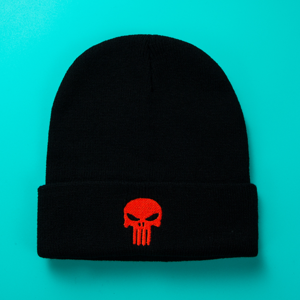Unisex Fashion Skull Embroidery Crimping Wool Cap display picture 4