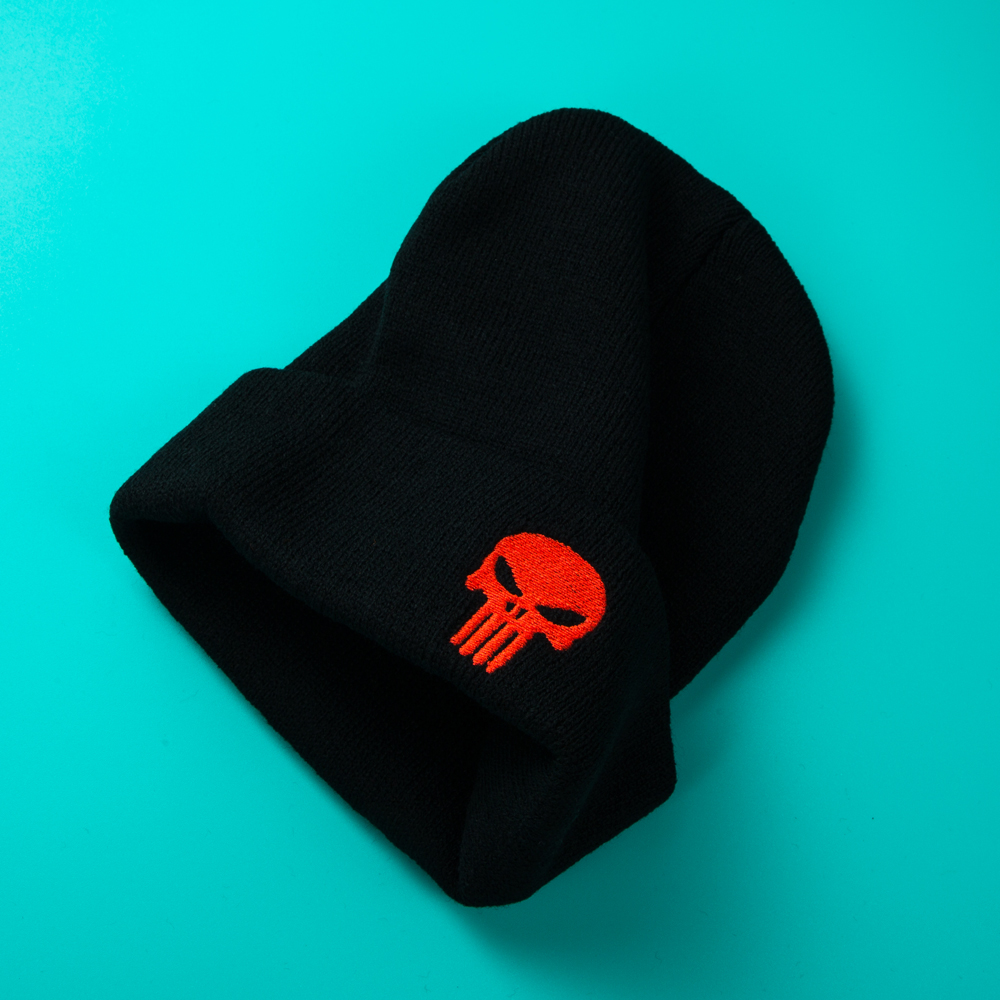 Unisex Fashion Skull Embroidery Crimping Wool Cap display picture 3