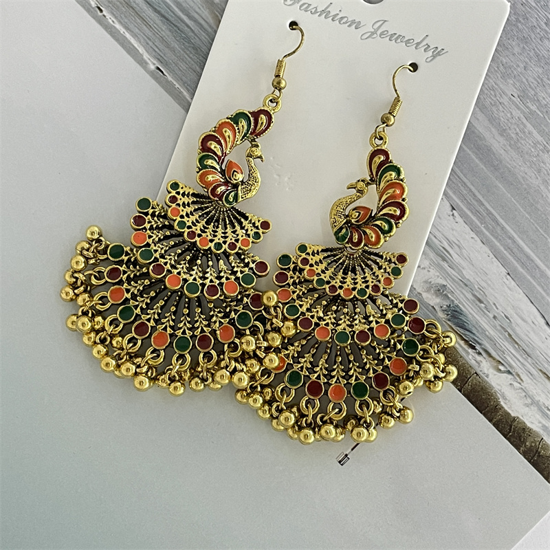 Retro Geometric Metal Inlay Artificial Pearls Women's Drop Earrings 1 Pair display picture 15