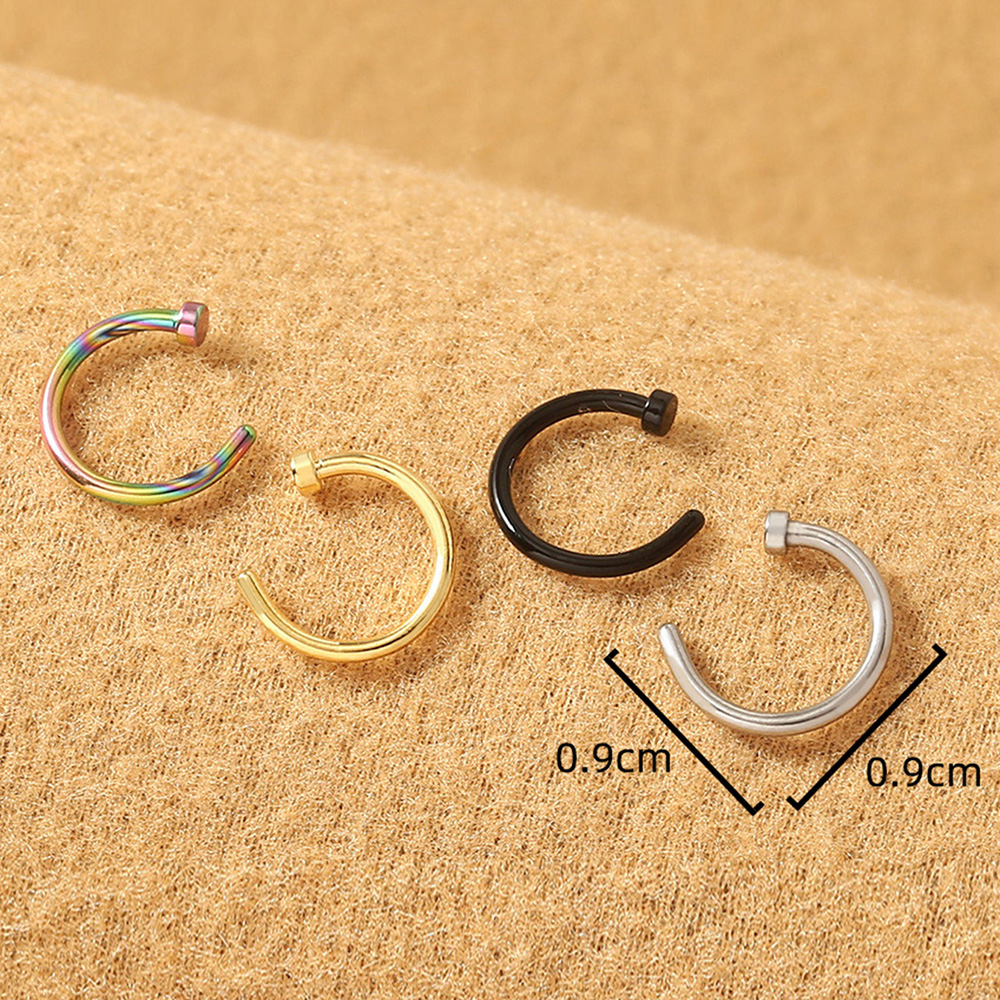 Fashion Geometric Stainless Steel Plating Nose Ring 1 Piece display picture 15