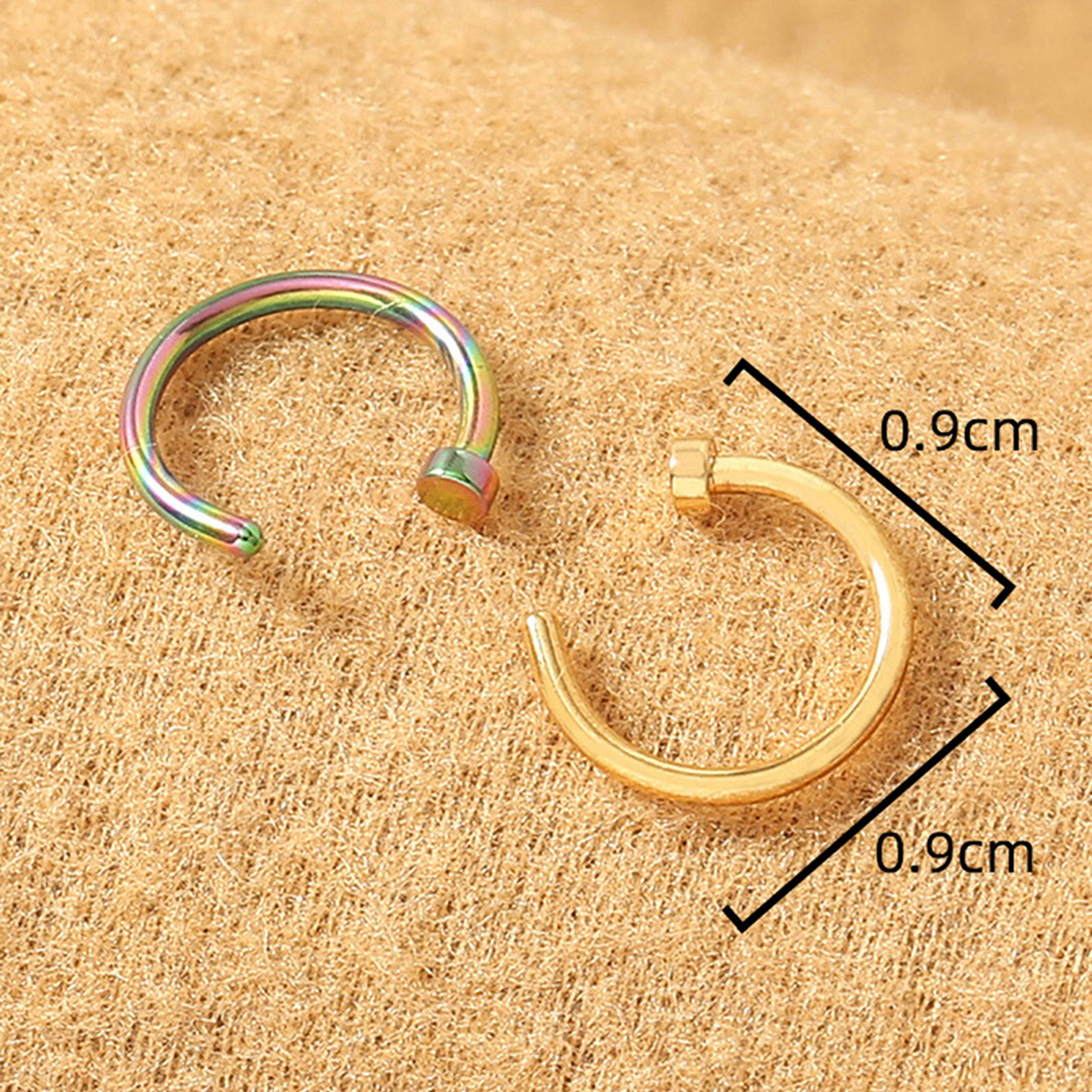 Fashion Geometric Stainless Steel Plating Nose Ring 1 Piece display picture 18