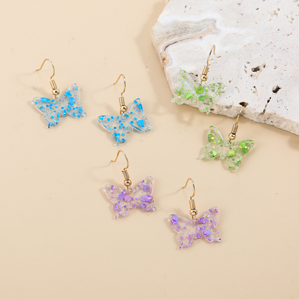 Simple Style Butterfly Arylic Butterfly Acrylic Women's Drop Earrings 3 Sets display picture 2