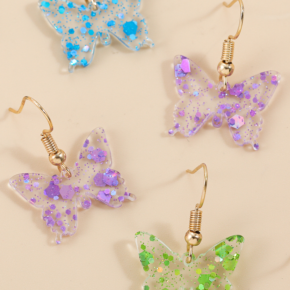 Simple Style Butterfly Arylic Butterfly Acrylic Women's Drop Earrings 3 Sets display picture 4