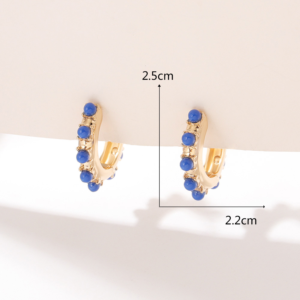 Simple Style Round Alloy Plating Women's Earrings 1 Pair display picture 1