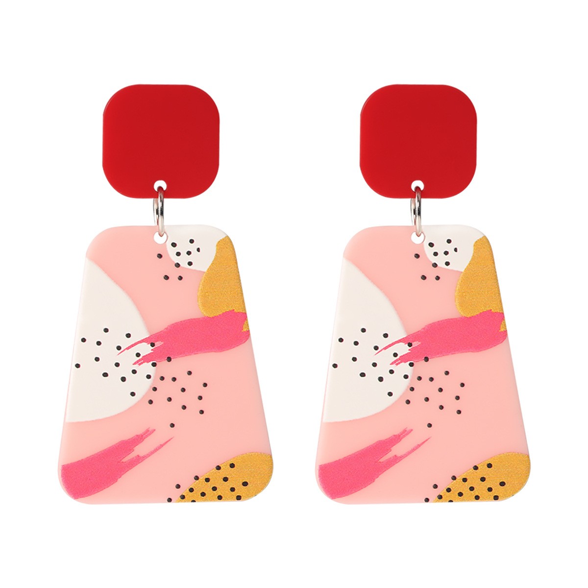 Vacation Square Arylic Synthetic Resin Acrylic Women's Drop Earrings 1 Pair display picture 1