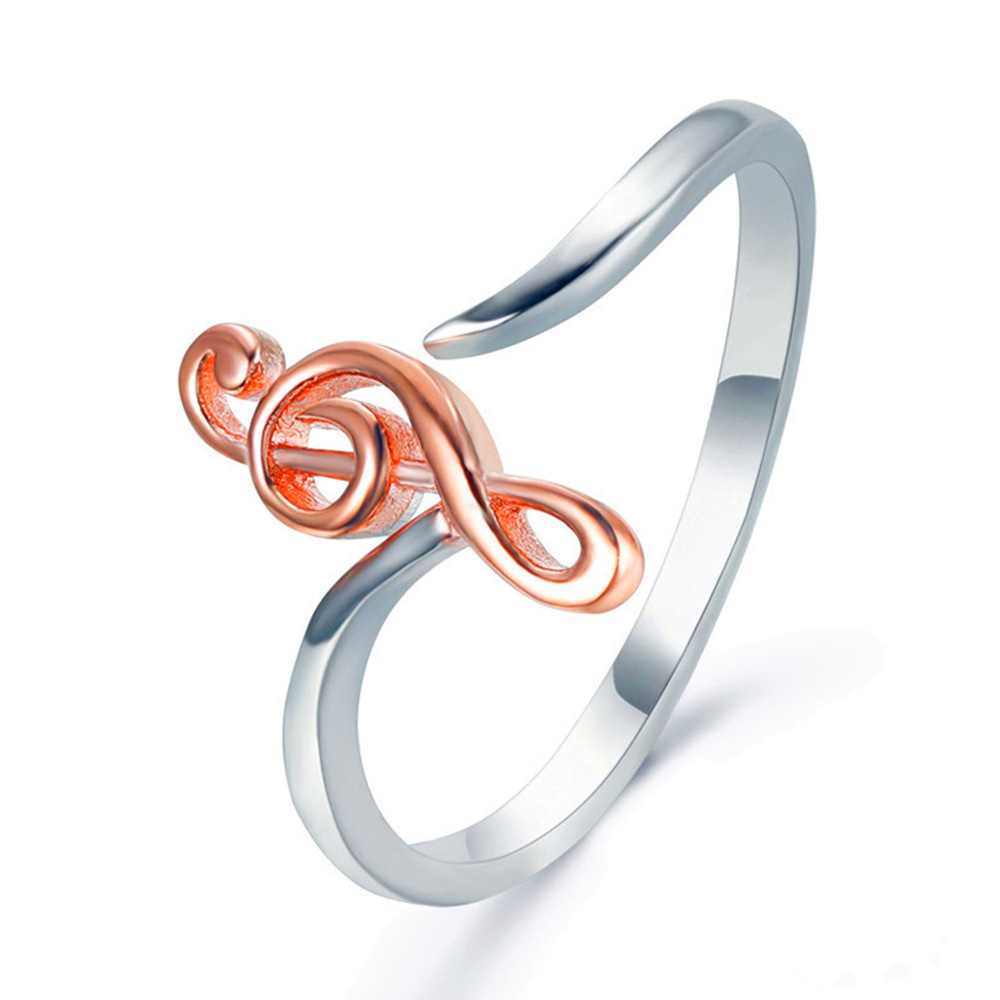 Fashion Notes Copper Plating Open Ring 1 Piece display picture 1