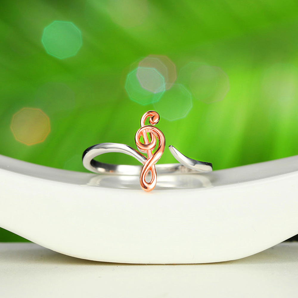Fashion Notes Copper Plating Open Ring 1 Piece display picture 3