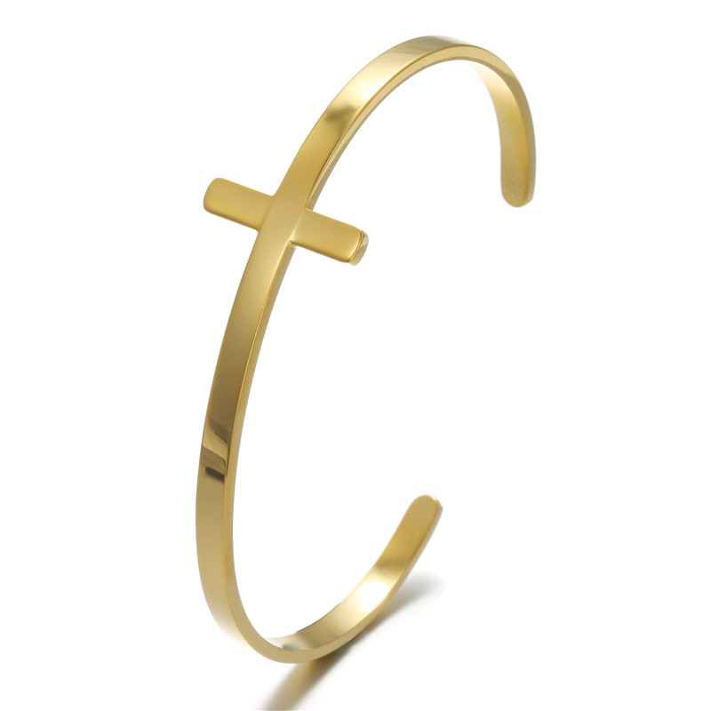 Classic Style Cross Alloy Plating Women's Bangle 1 Piece display picture 7