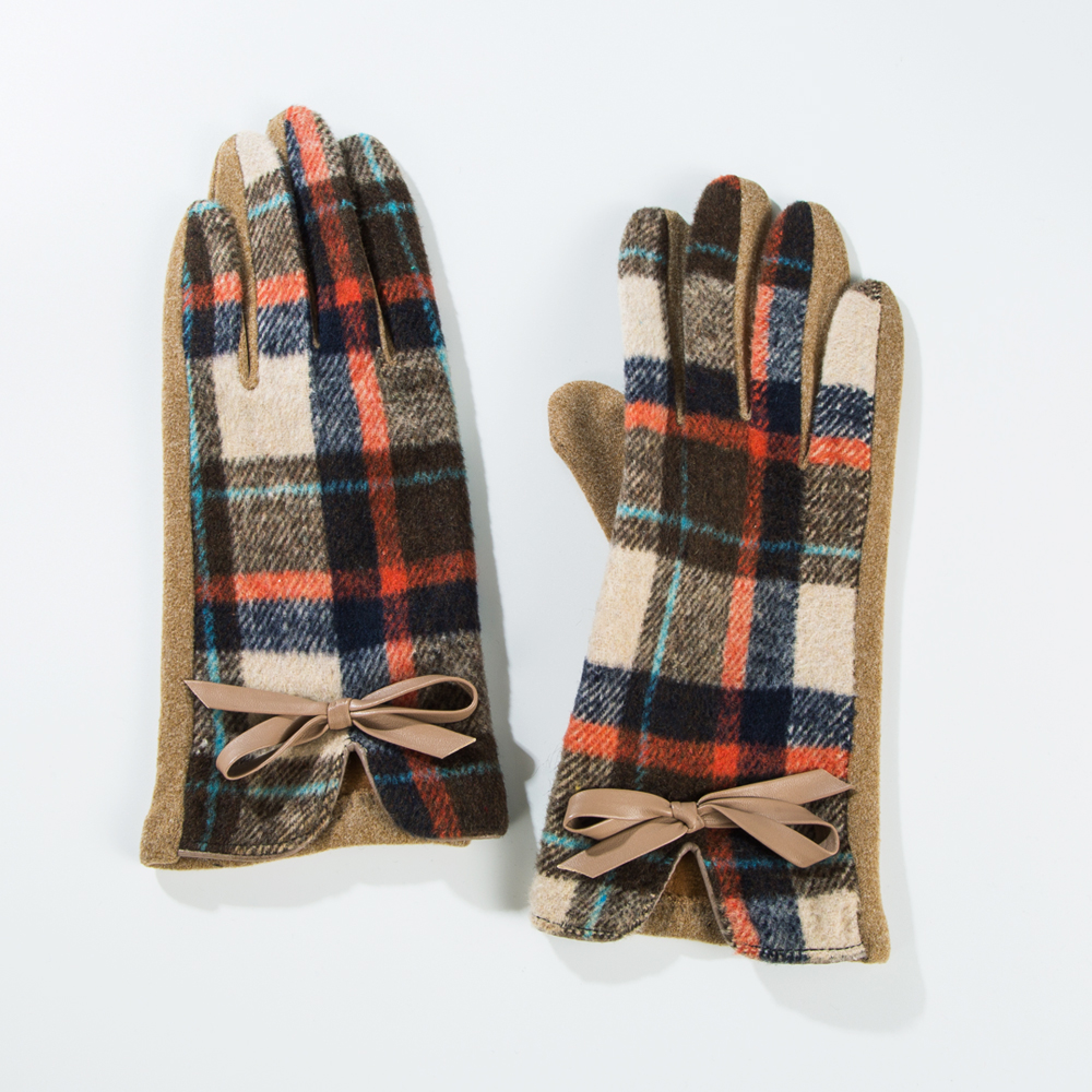 Women's Vintage Style Tartan Cotton Polyester Gloves 1 Pair display picture 2
