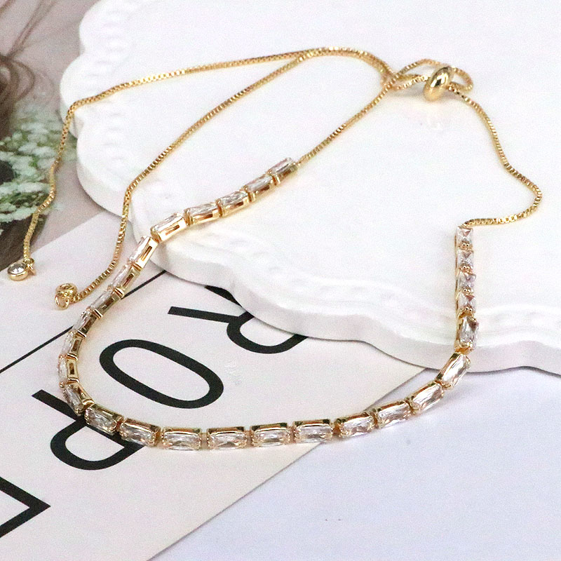 Fashion Geometric Copper Gold Plated Zircon Necklace 1 Piece display picture 1