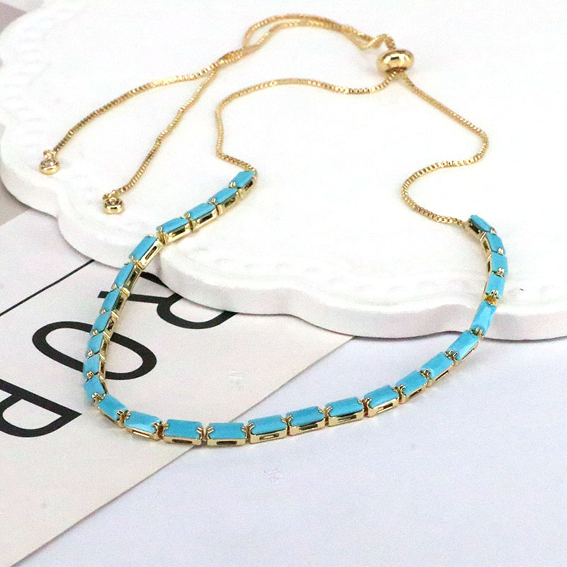 Fashion Geometric Copper Gold Plated Zircon Necklace 1 Piece display picture 2
